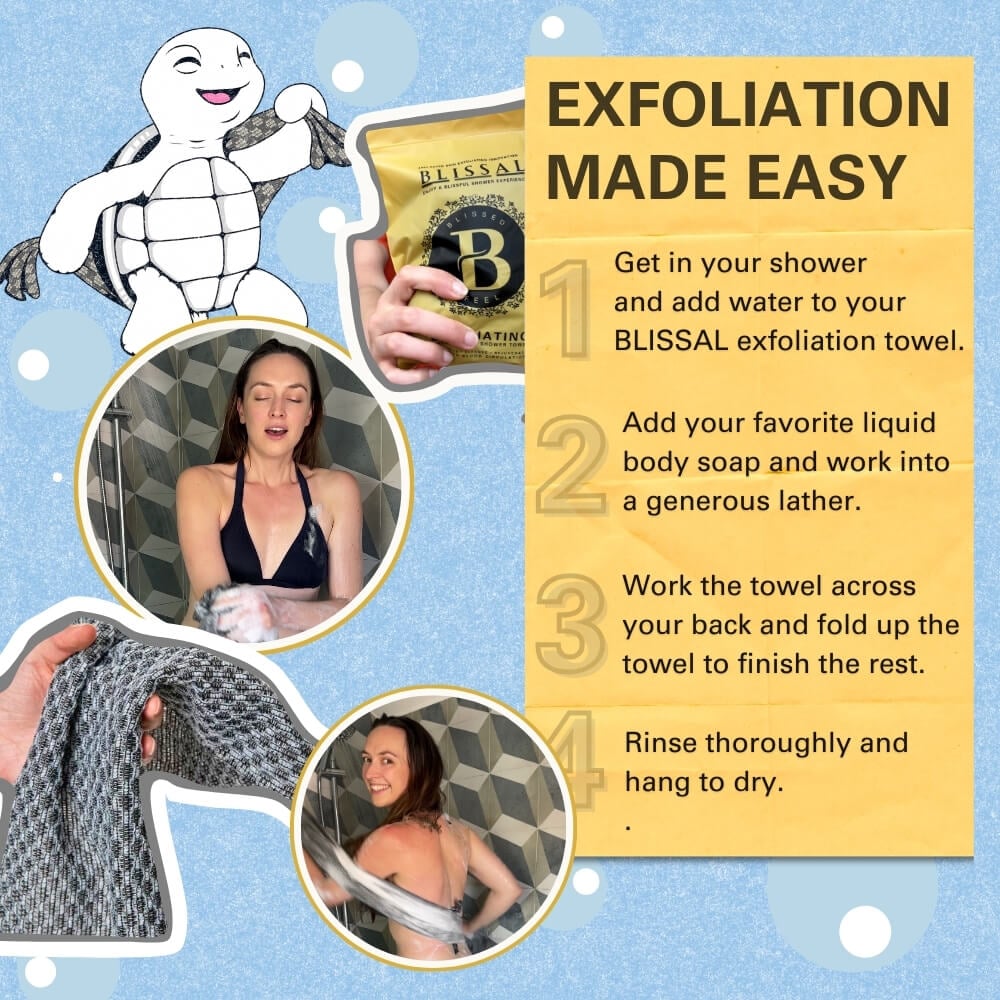Bliss Exfoliating Antibacterial Shower Towel