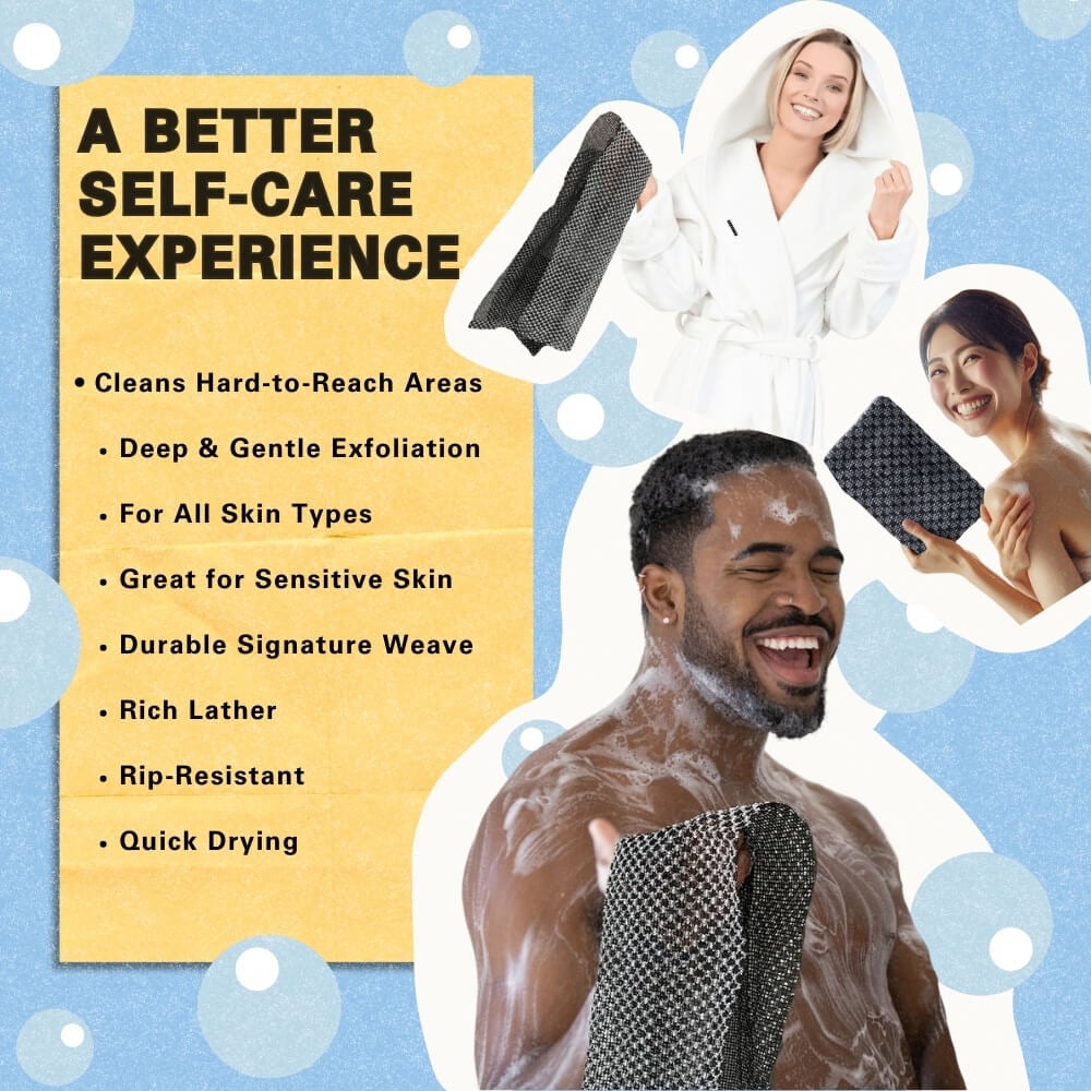 Bliss Exfoliating Antibacterial Shower Towel