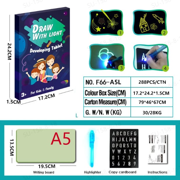 Delightful Drawing Pad with Magical LED Light
