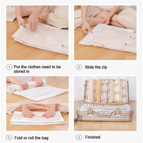 Vacuum Free Rapid Compression Storage Bag
