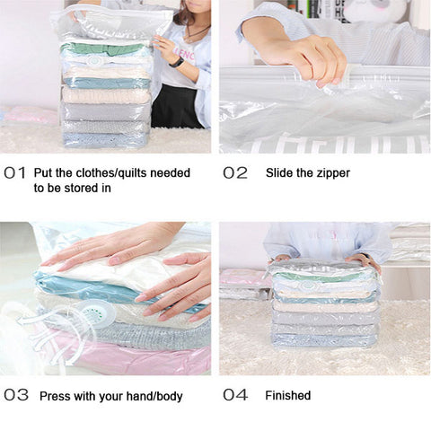 Vacuum Free Rapid Compression Storage Bag