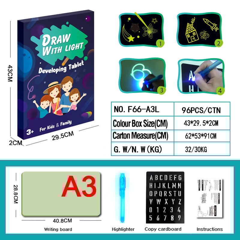 Delightful Drawing Pad with Magical LED Light
