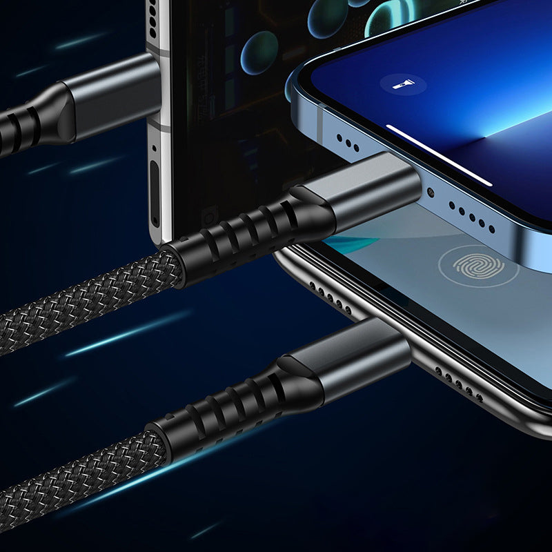 Transparent, Light-Up 3-in-1 Super Fast Charging Cable