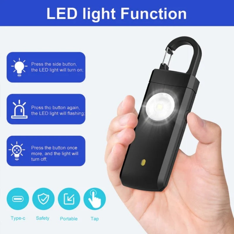 130 dB Flashing Loud Siren Song Emergency Safety Alarm