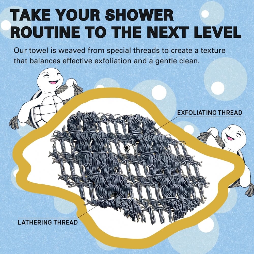 Bliss Exfoliating Antibacterial Shower Towel