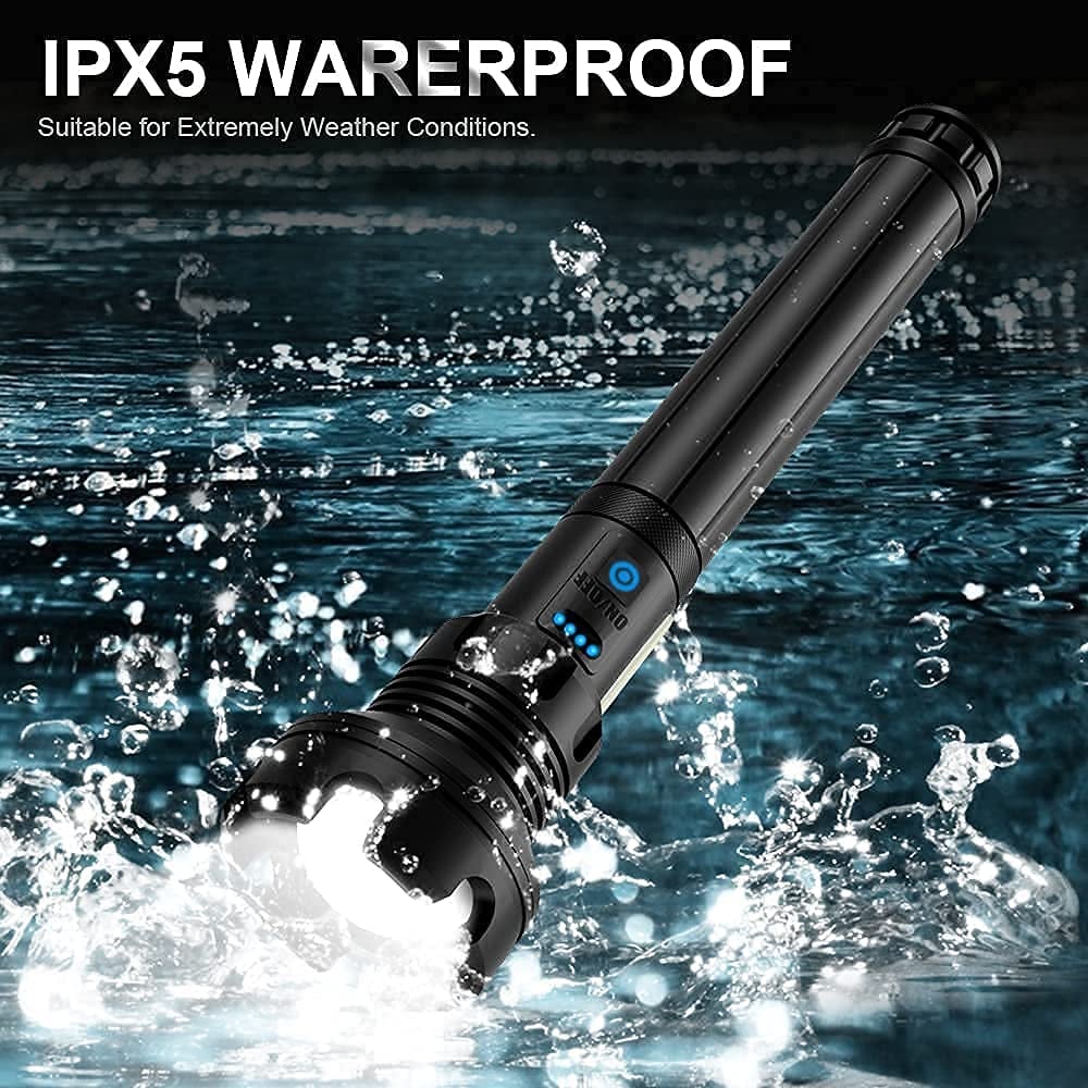 LED Rechargeable Tactical Laser Flashlight 90000 Lumens