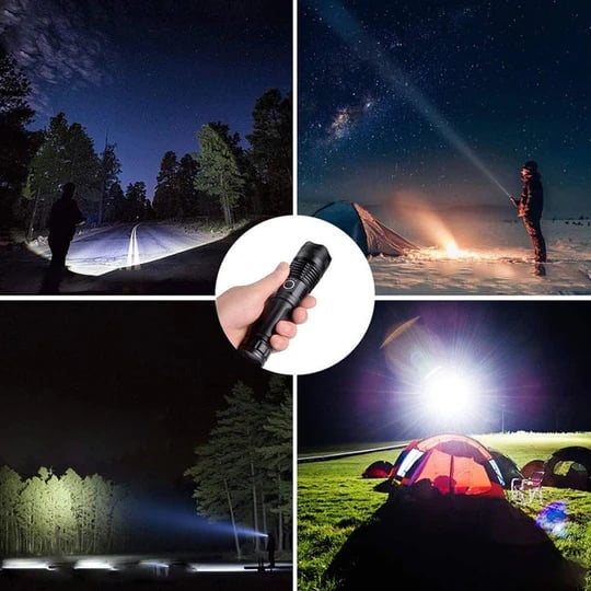 LED Rechargeable Tactical Laser Flashlight 90000 Lumens