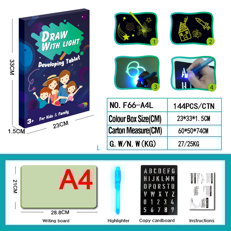Delightful Drawing Pad with Magical LED Light