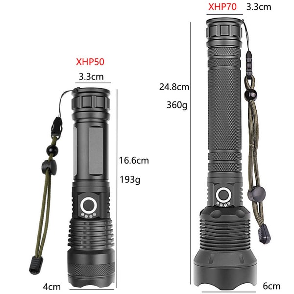 LED Rechargeable Tactical Laser Flashlight 90000 Lumens