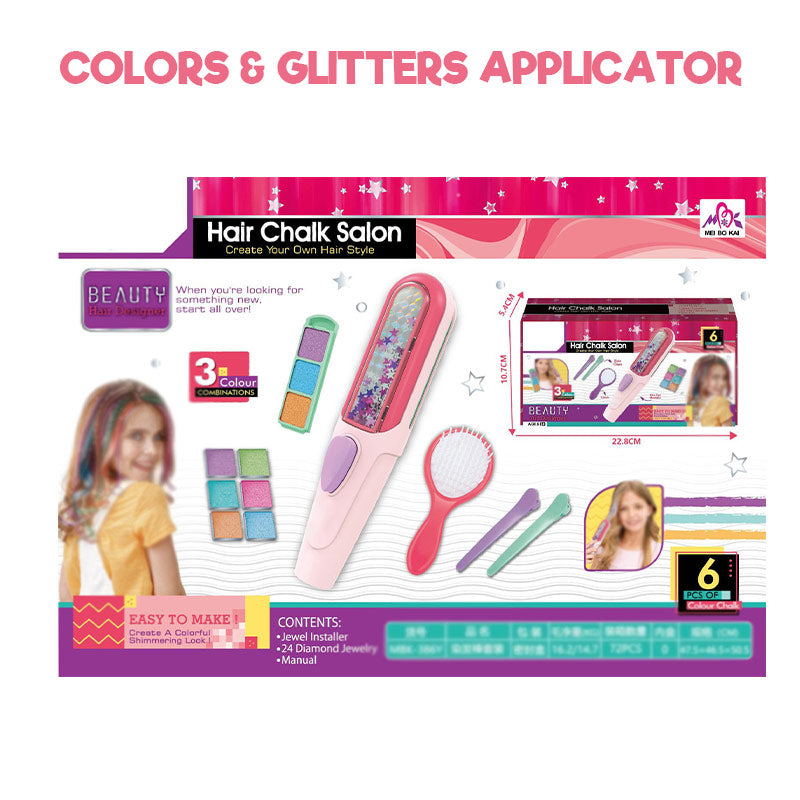 DIY Creative Temporary Hair Dye & Glitter Tool for Kids