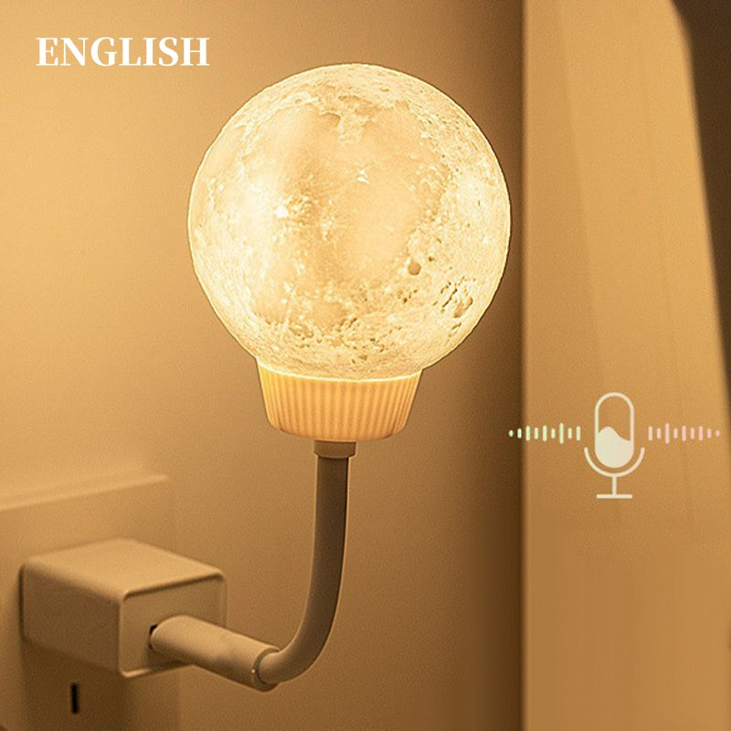 Super Smart Voice Controlled Moon Night Light